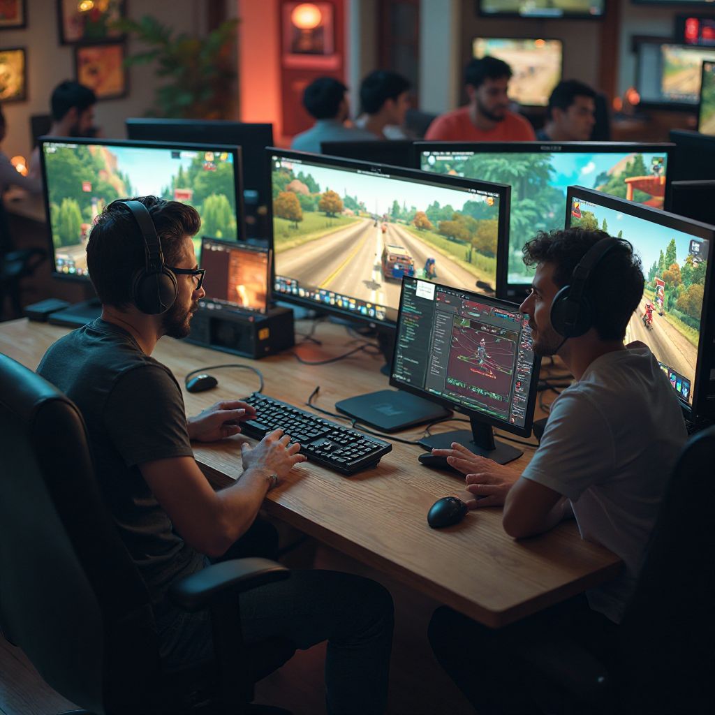 Team di sviluppo durante una sessione di lavoro